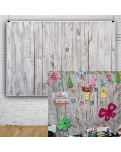 Laeacco Weathered Whitish Wood Plank Photography Background 7x5ft Vinyl Rustic Grunge Vertical Striped Wooden Board Backdrops Children Adults Pets Product Rural Style Photo Shooting